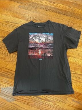 Ezekiel Black Tee with Sunset Palm Graphic